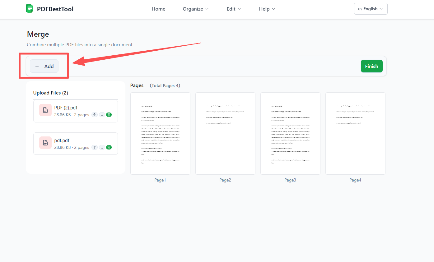 Add more PDF files